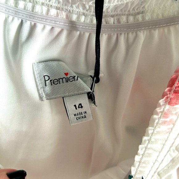 NWT Premier Armour Women’s Size 14 Off Shoulder Floral Dress - Picture 8 of 11